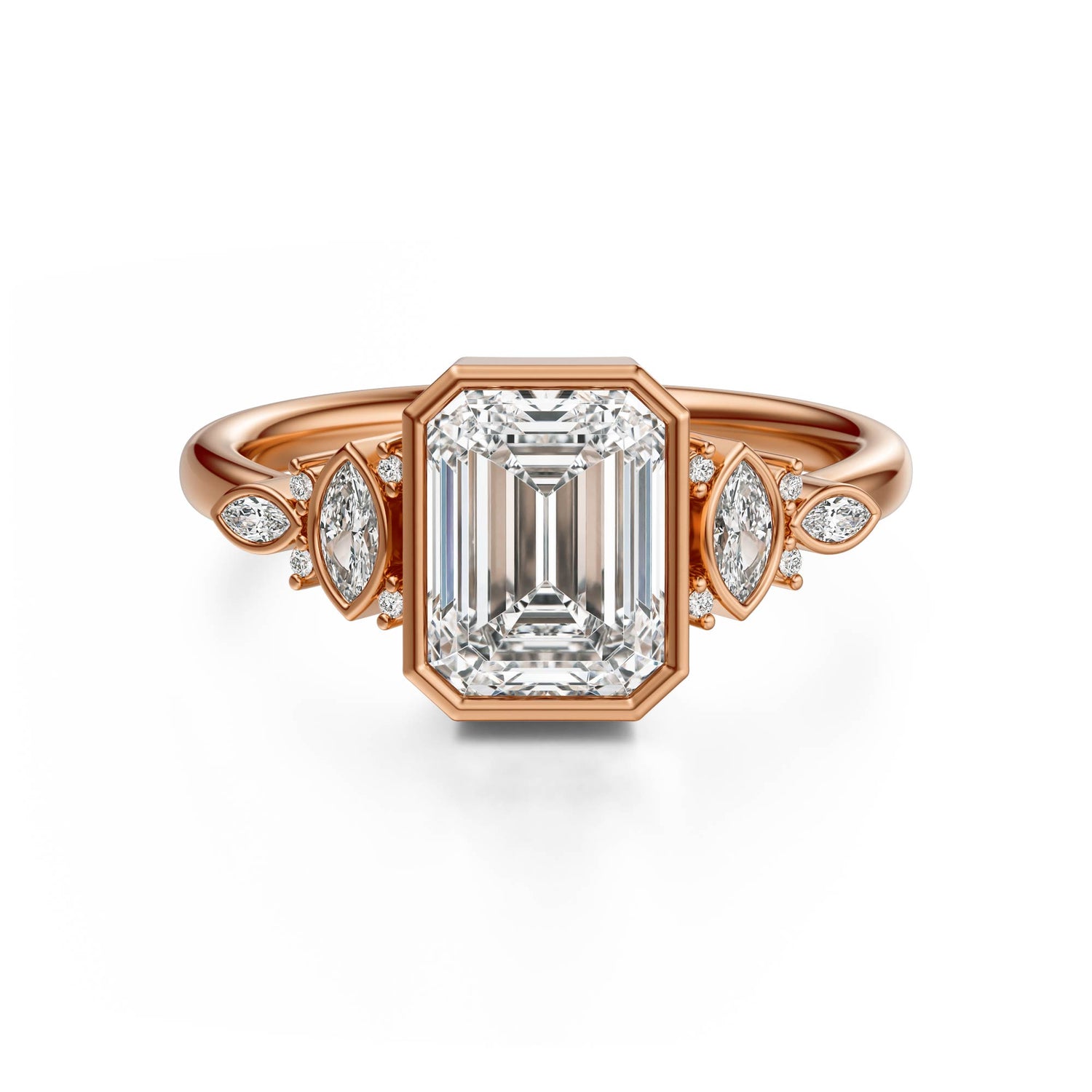 The All Bezel Maeve Ring | Emerald Cut | Setting Only