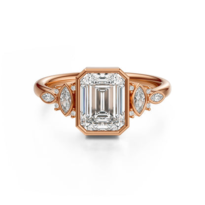 The All Bezel Maeve Ring | Emerald Cut | Setting Only