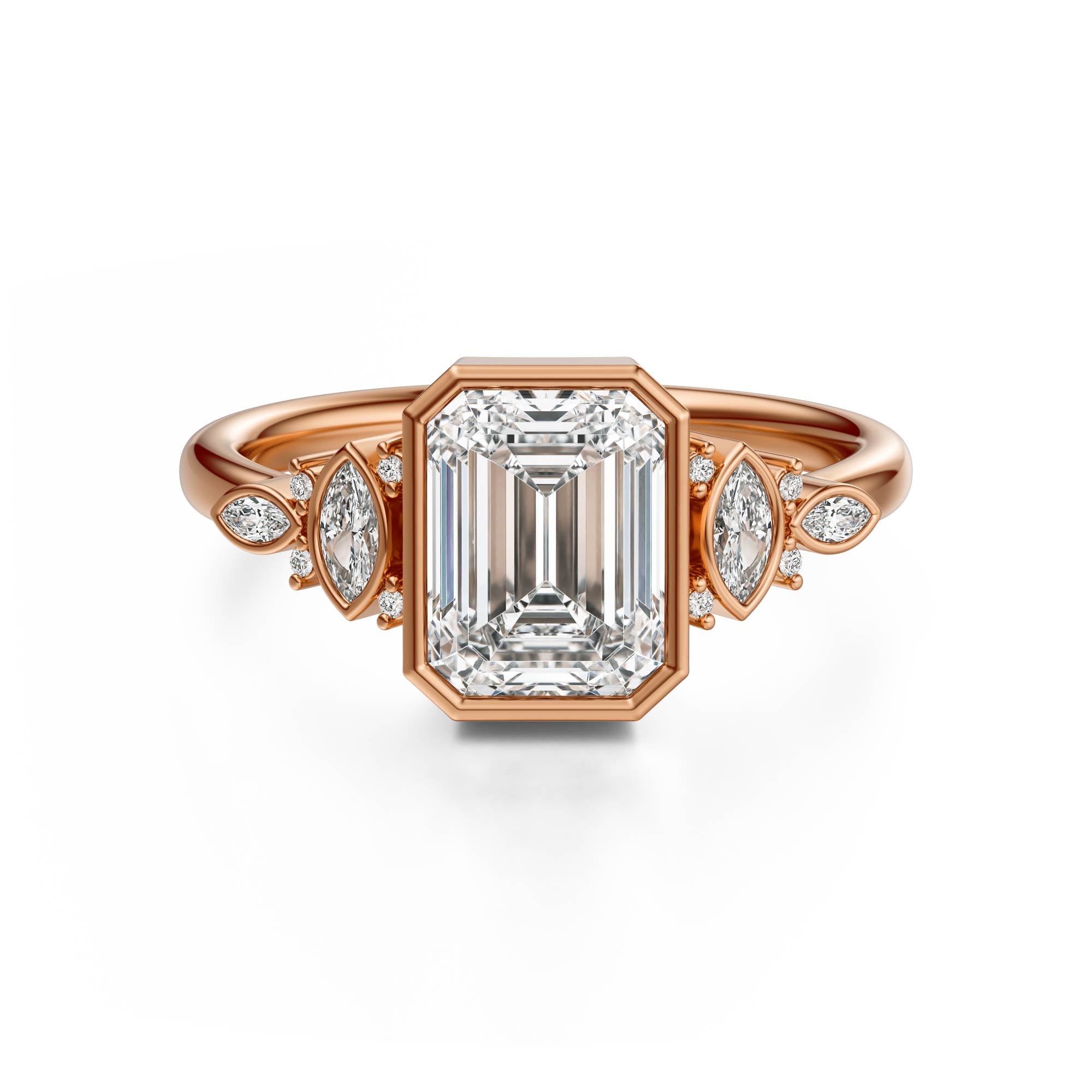 The All Bezel Maeve Ring | Emerald Cut