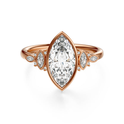The All Bezel Maeve Ring | Marquise