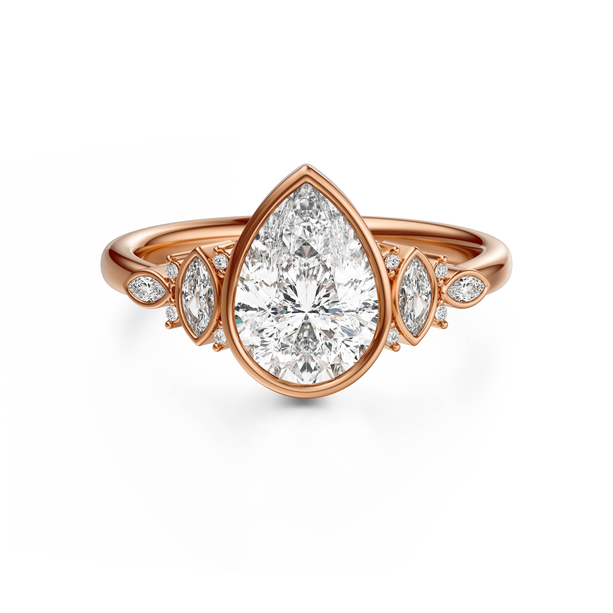 The All Bezel Maeve Ring | Pear