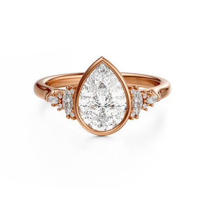 The Bezel Maeve Ring | Pear | Setting Only
