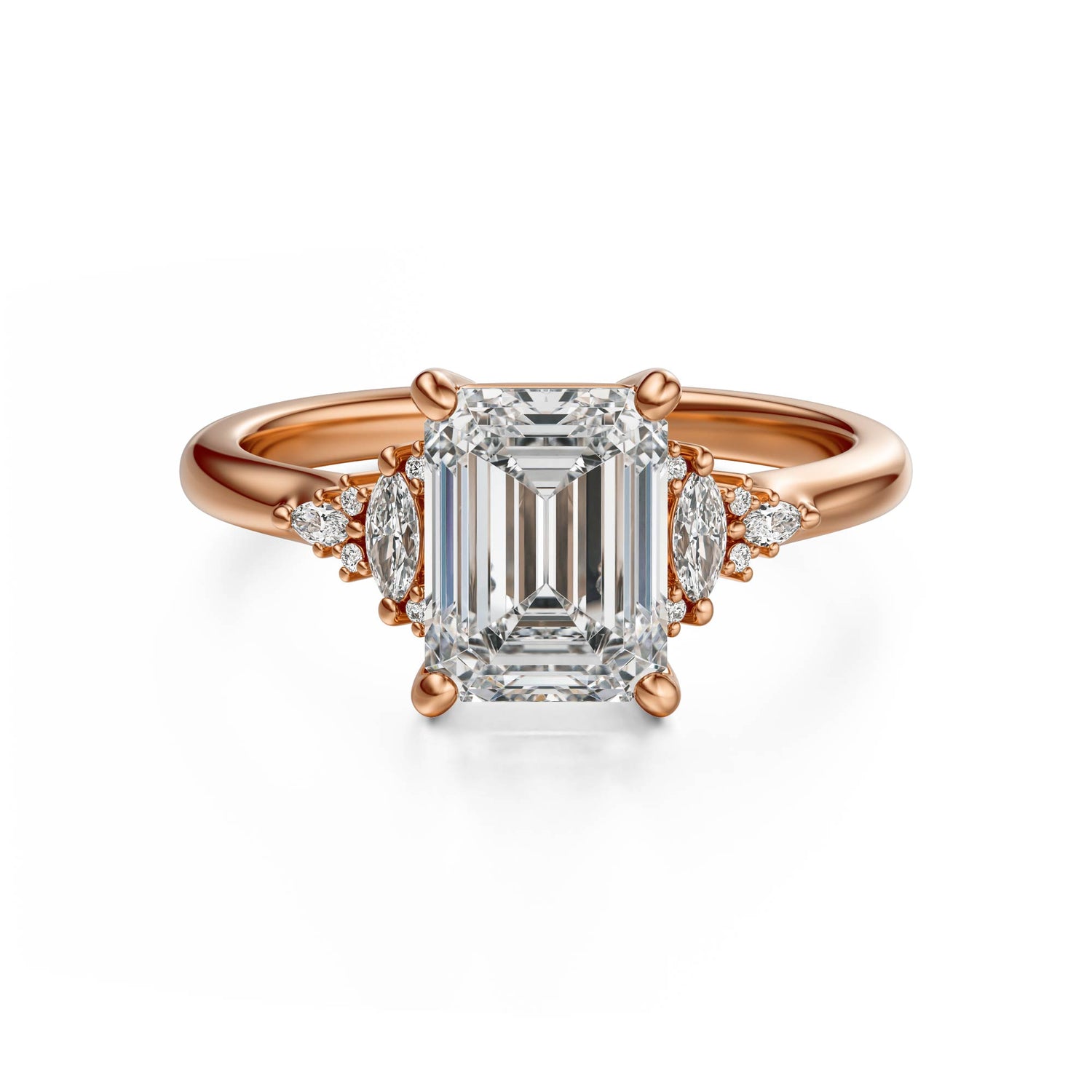 The Low Maeve Ring | Emerald Cut | Setting Only
