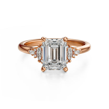 The Low Maeve Ring | Emerald Cut | Setting Only