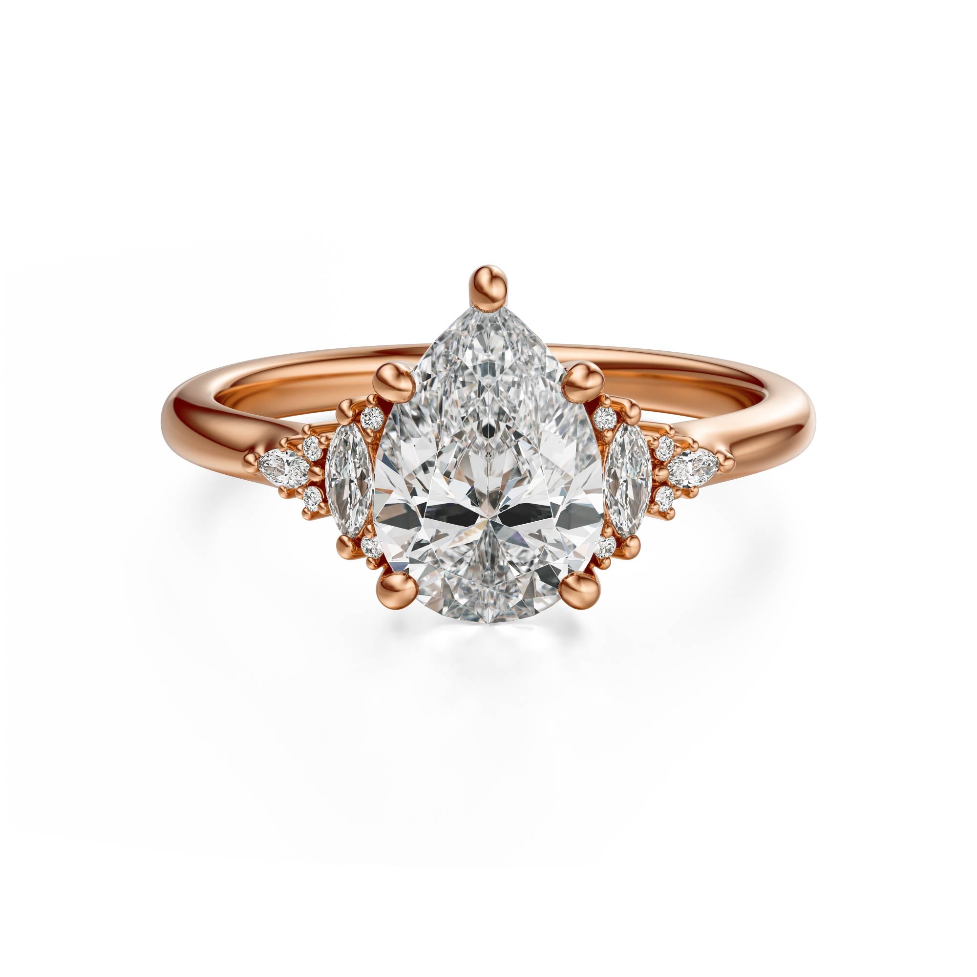 The Low Maeve Ring | Pear | Setting Only