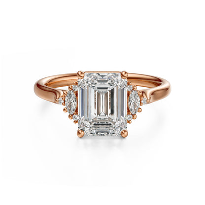 The Maren Ring | Emerald Cut | Setting Only