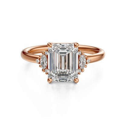The Low Maren Ring | Emerald Cut | Setting Only