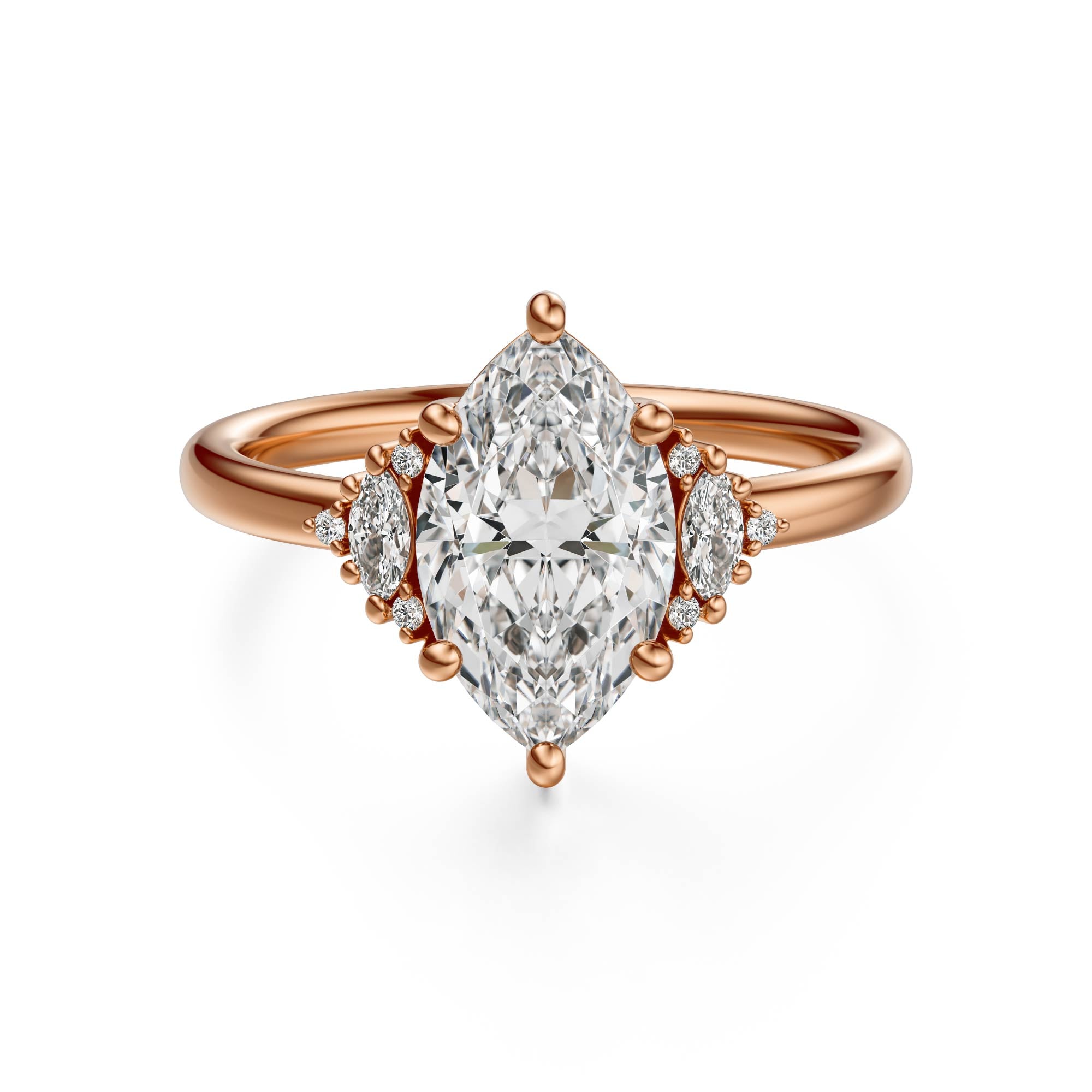 The Low Maren Ring | Marquise | Setting Only