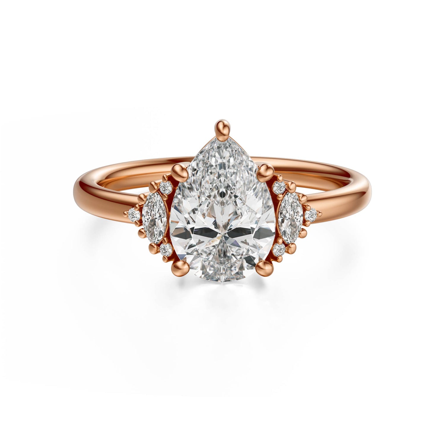 The Low Maren Ring | Pear | Setting Only