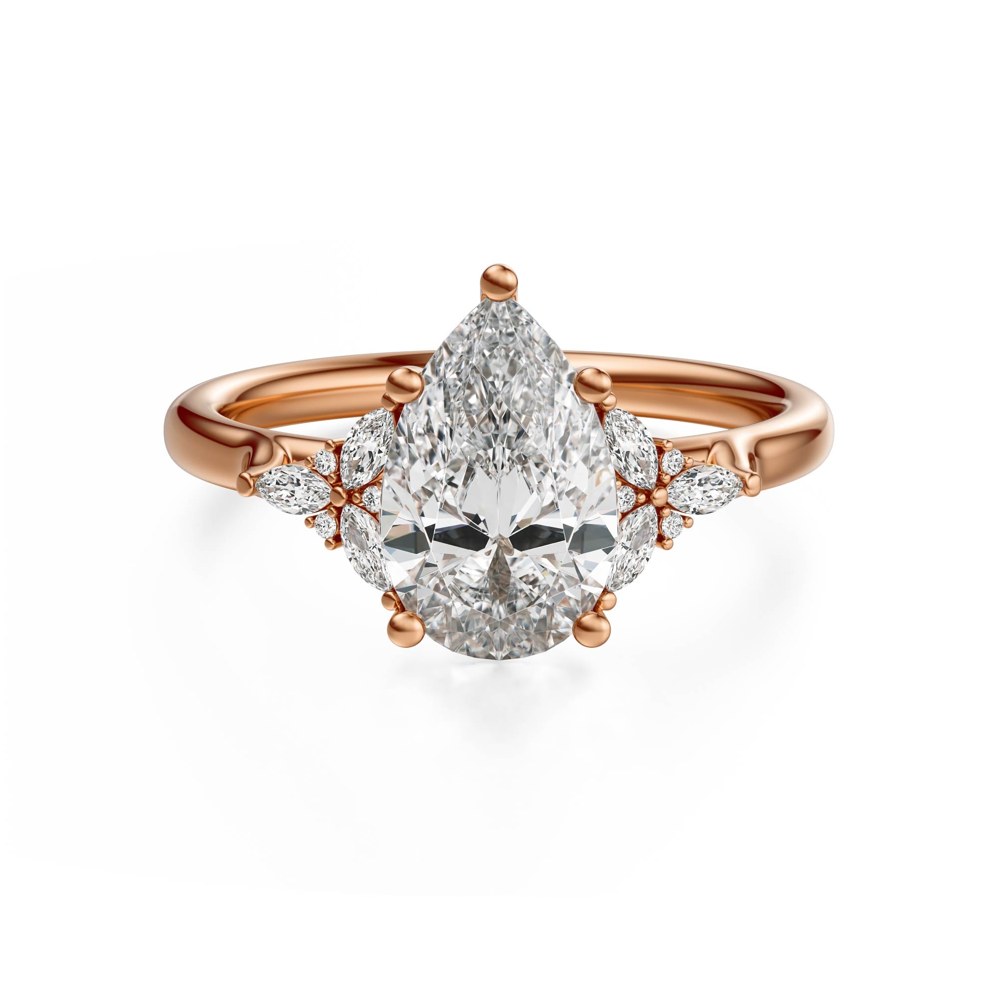The Meadow Ring | Pear | Setting Only - Lavender Creek Gems 