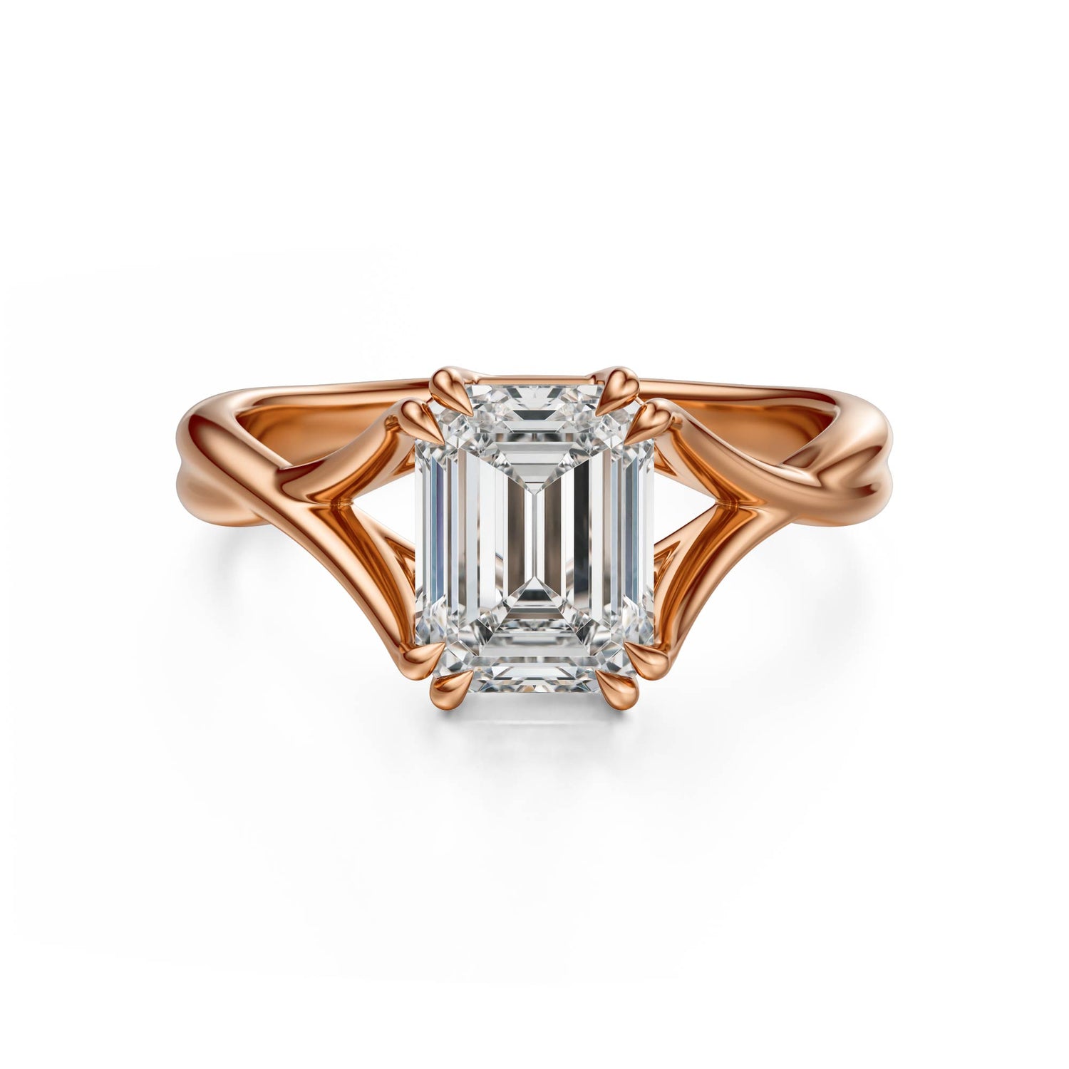 The Entwine Ring | Emerald Cut - Lavender Creek Gems 