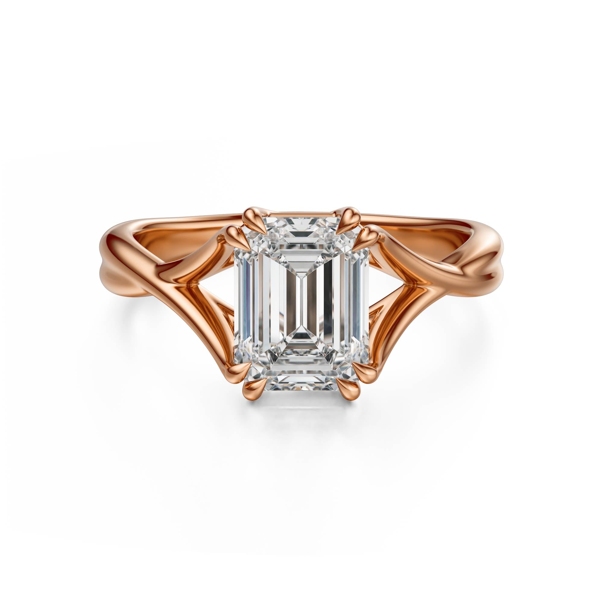 The Entwine Ring | Emerald Cut - Lavender Creek Gems 