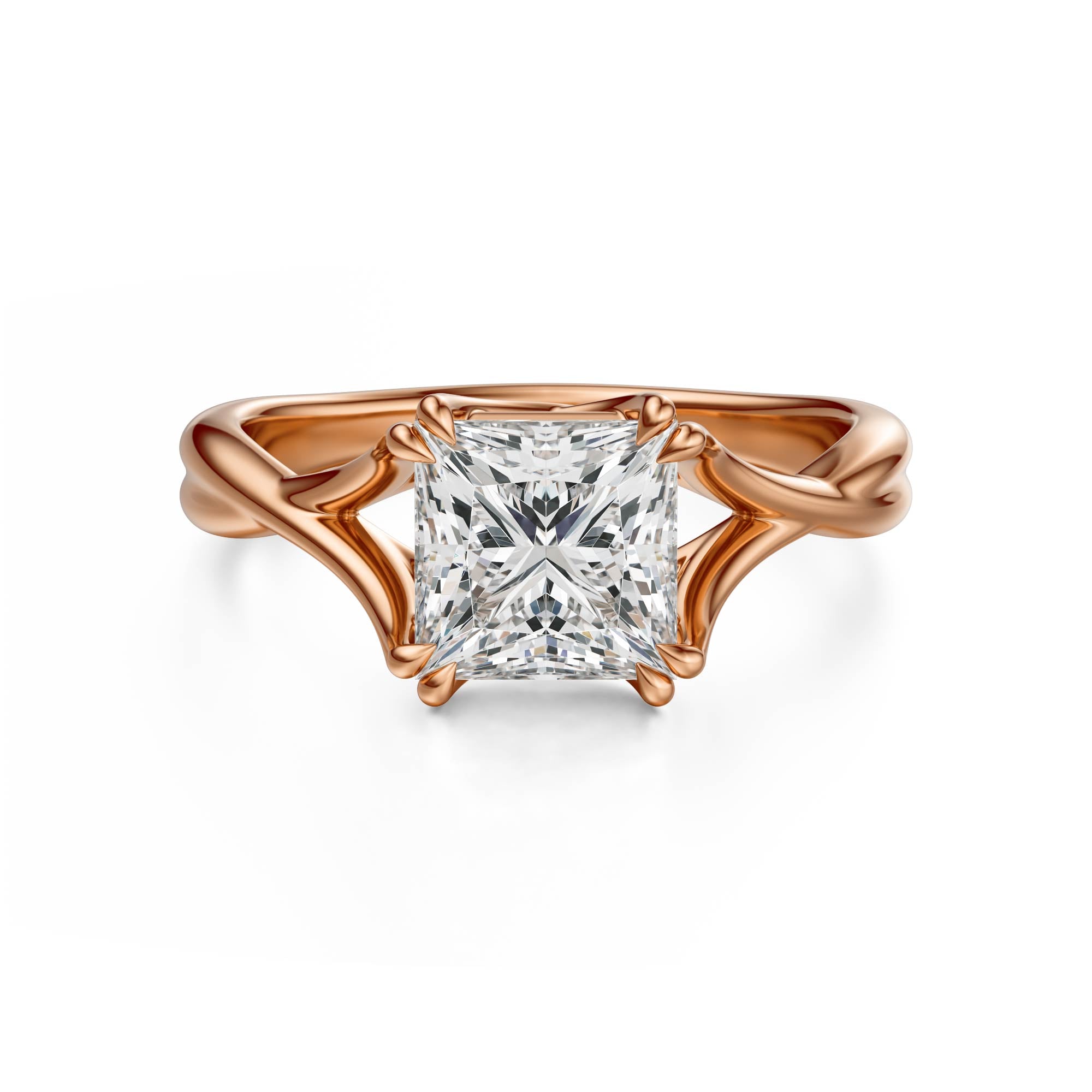 The Entwine Ring | Princess | Setting Only - Lavender Creek Gems 