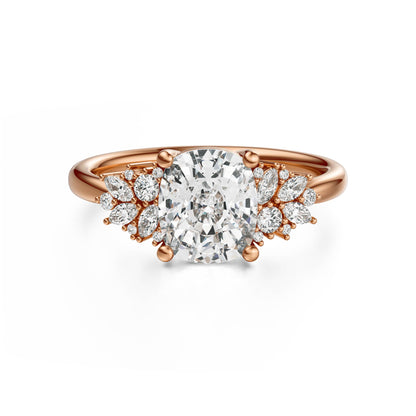 The Rosalie Ring | Elongated Cushion | Setting Only - Lavender Creek Gems 