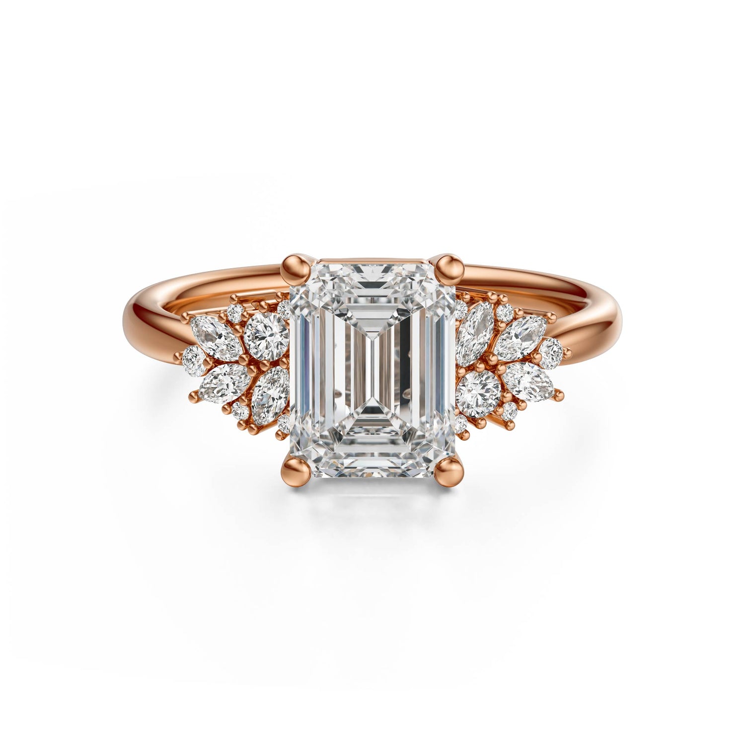The Rosalie Ring | Emerald Cut | Setting Only