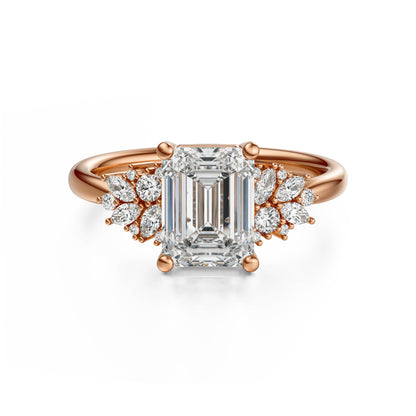 The Rosalie Ring | Emerald Cut | Setting Only
