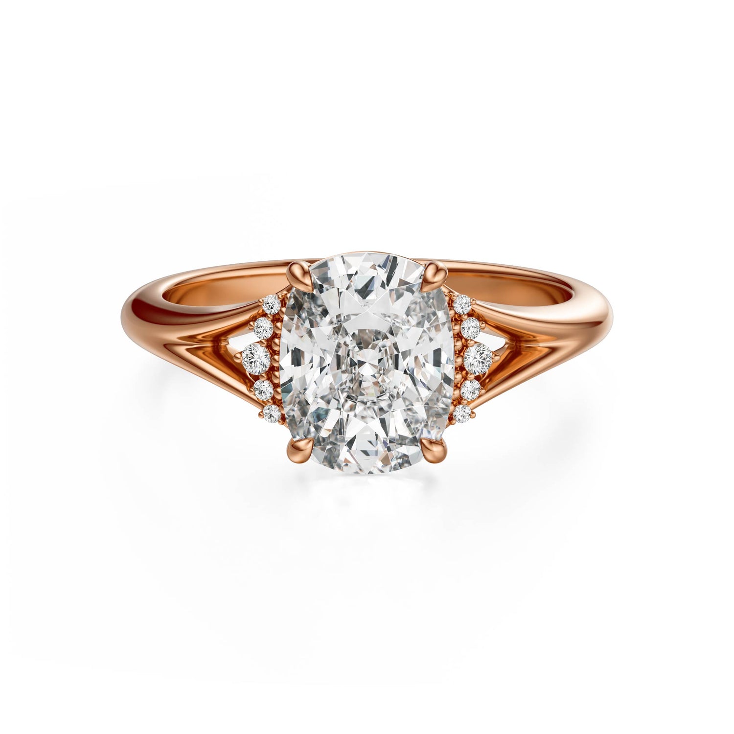 The Serendipity Ring | Elongated Cushion | Setting Only - Lavender Creek Gems 