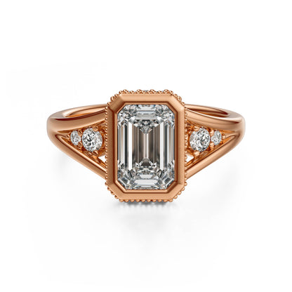 The Sitara Ring | Emerald Cut - Lavender Creek Gems 
