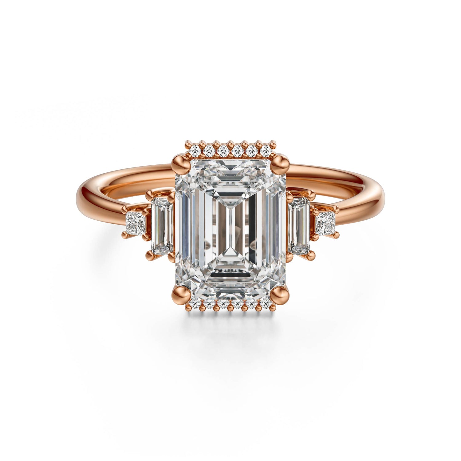 The Sura Ring | Emerald Cut | Setting Only
