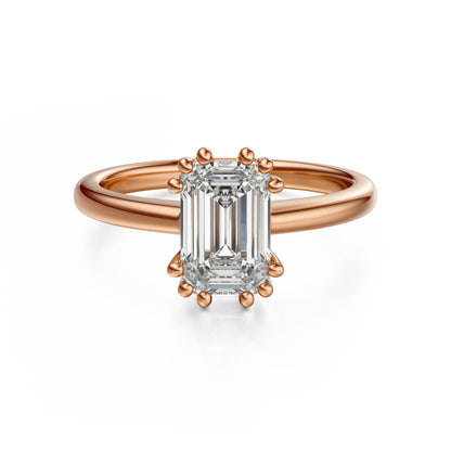 The Thalassa Ring | Emerald Cut | Setting Only - Lavender Creek Gems 