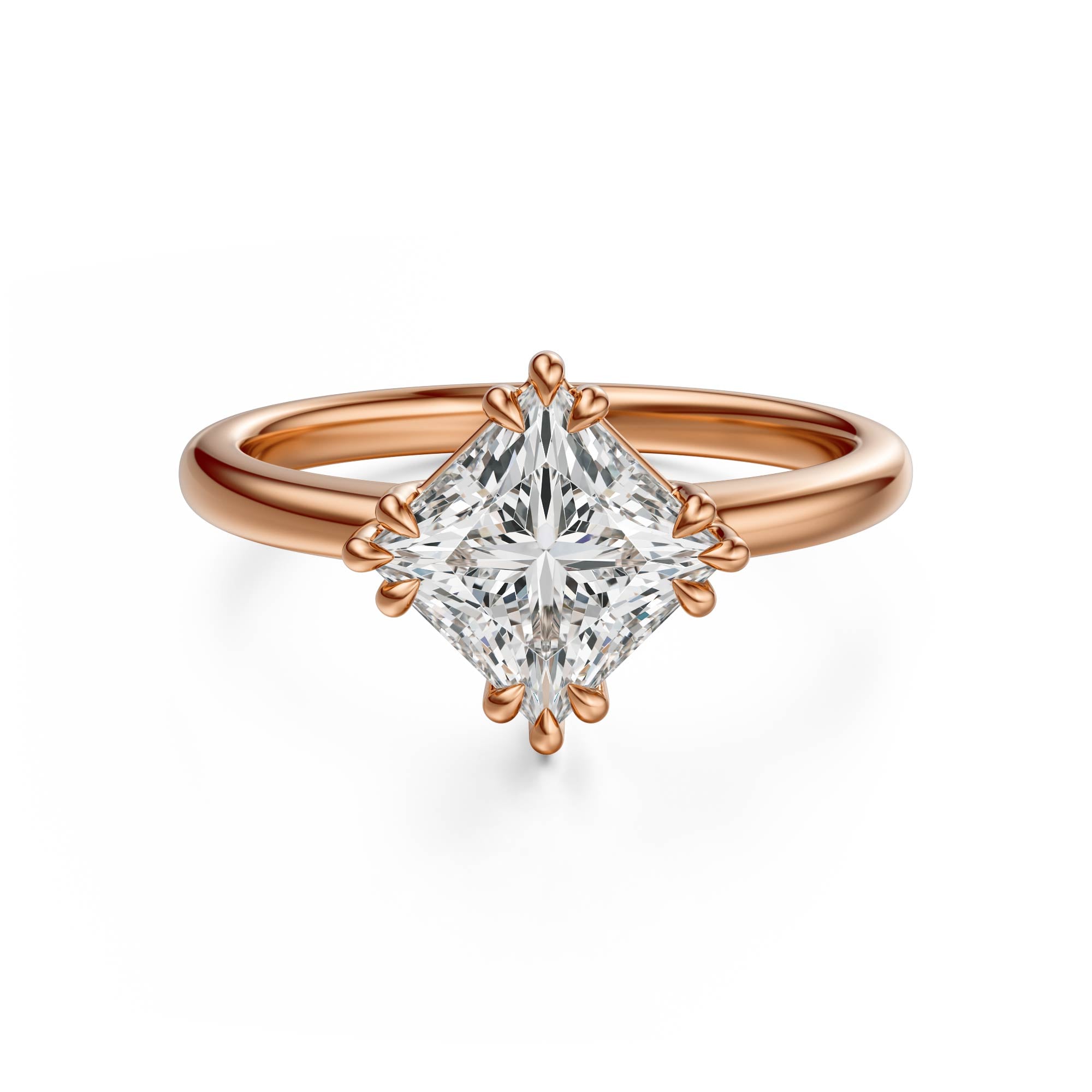 The Thalassa Ring | Princess | Setting Only - Lavender Creek Gems 