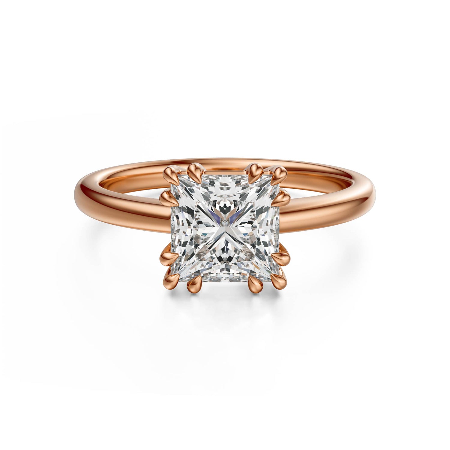 The Thalassa Ring | Princess | Setting Only - Lavender Creek Gems 