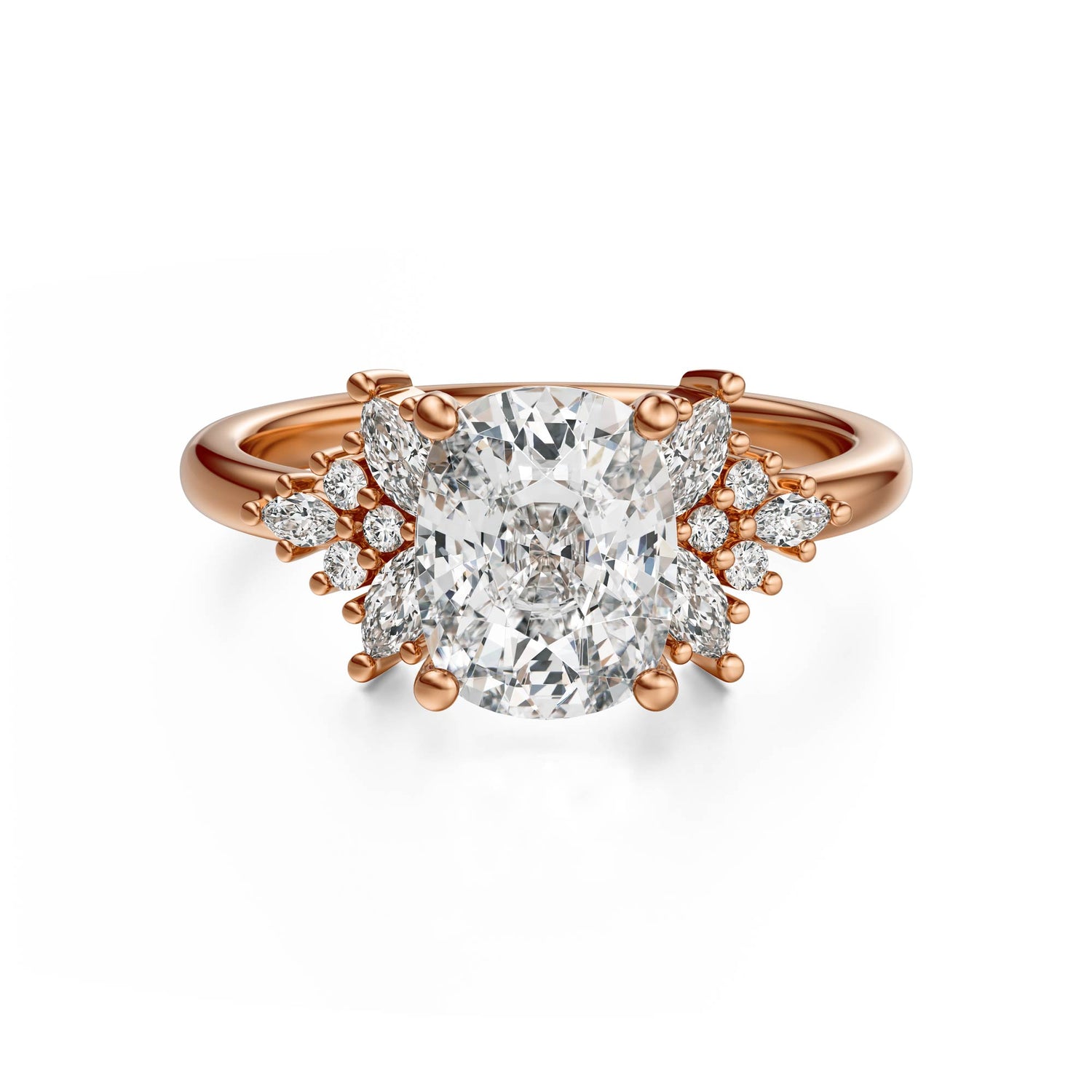 The Veraine Ring | Elongated Cushion | Setting Only