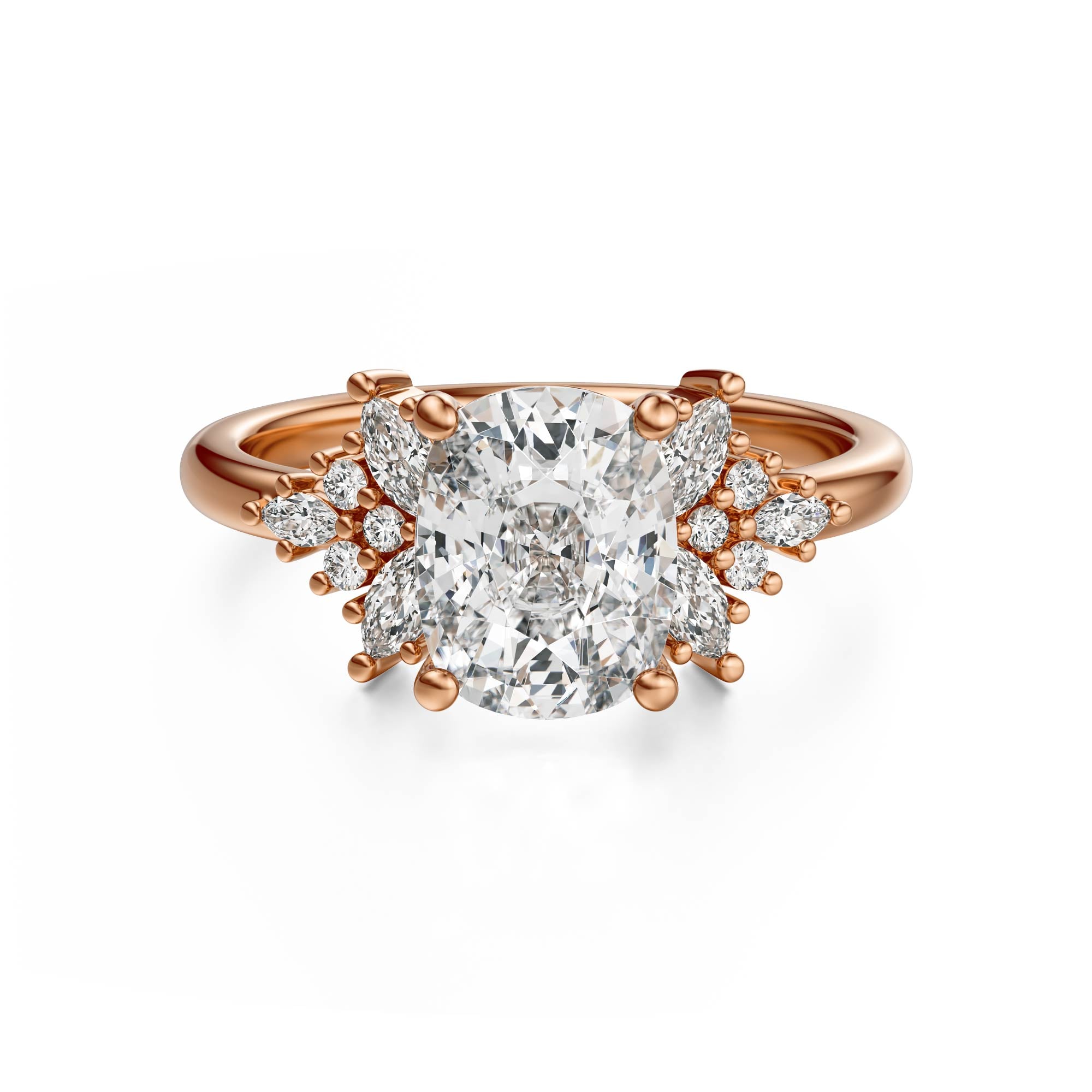 The Veraine Ring | Elongated Cushion | Setting Only