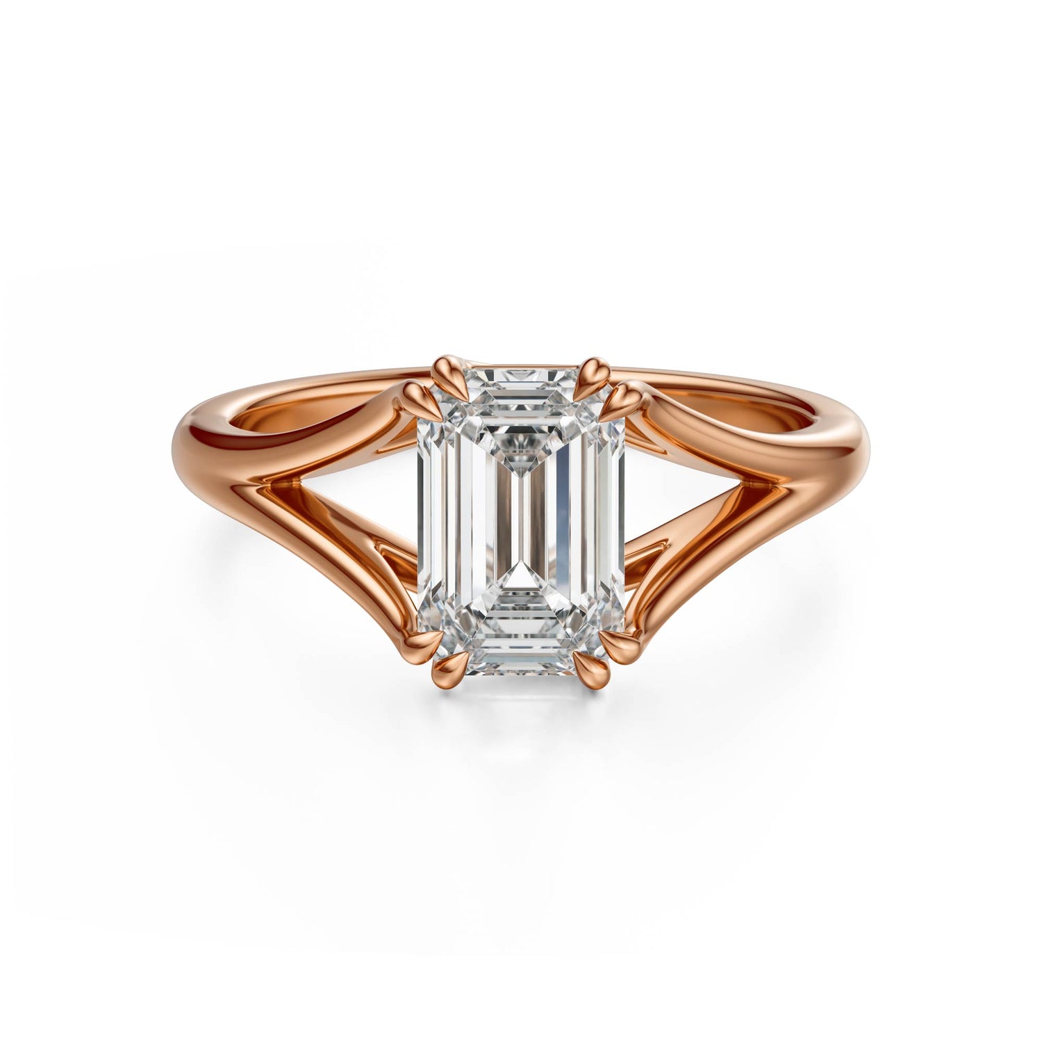 The Weaver Ring | Emerald Cut | Setting Only - Lavender Creek Gems 