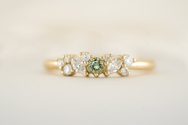 The Verity Ring - Green Sapphire