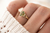 The Serendipity Ring - 1.6 CT Cushion Green Sapphire - Lavender Creek Gems 