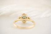The Naevia Ring - 1.3 CT Oval Montana Teal Sapphire - Lavender Creek Gems 