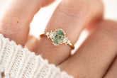 The Naevia Ring - 1.3 CT Oval Montana Teal Sapphire - Lavender Creek Gems 