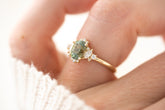 The Naevia Ring - 1.3 CT Oval Montana Teal Sapphire - Lavender Creek Gems 