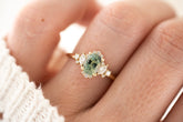 The Naevia Ring - 1.3 CT Oval Montana Teal Sapphire - Lavender Creek Gems 