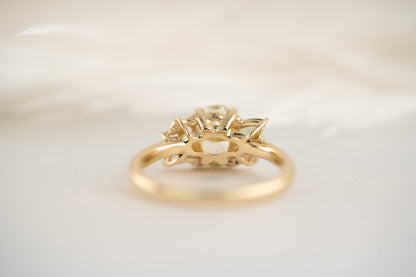 The Fleur Ring - 1.41 CT Oval Yellow Diamond - Lavender Creek Gems 