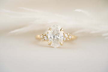 The Lyria Ring - 2 CT Oval Lab Diamond - Lavender Creek Gems 