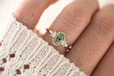 The Naevia Ring - 1.3 CT Oval Montana Teal Sapphire - Lavender Creek Gems 