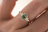 The Naevia Ring - 1.3 CT Oval Montana Teal Sapphire - Lavender Creek Gems 