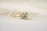 The Fleur Ring - 1.3 CT Oval Mint Green Montana Sapphire - Lavender Creek Gems 