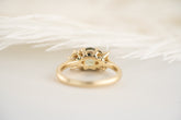 The Fleur Ring - 1.3 CT Oval Mint Green Montana Sapphire - Lavender Creek Gems 