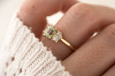 The Fleur Ring - 1.3 CT Oval Mint Green Montana Sapphire - Lavender Creek Gems 