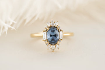 The Georgia 0.94 CT Blue Sapphire Ring - Lavender Creek Gems 