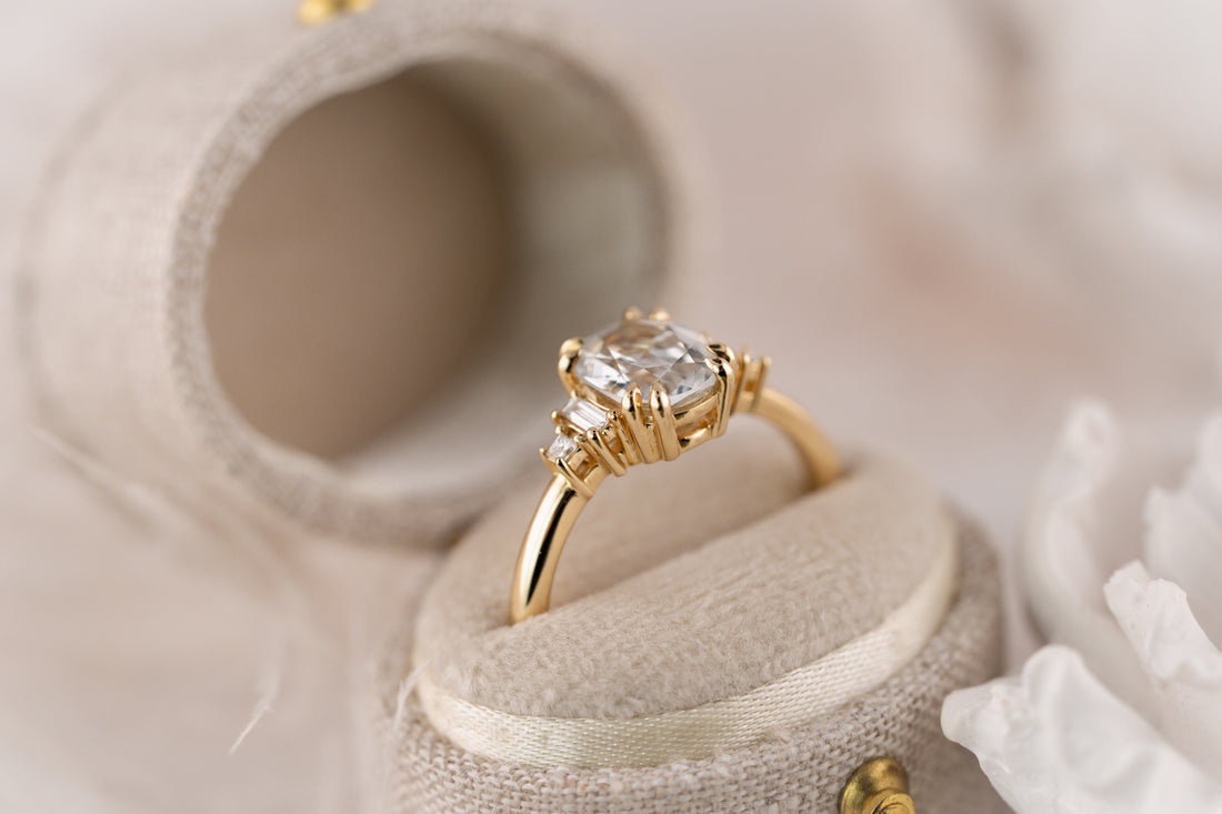The Mira Ring | 1.69 CT Oval Silvery Blue Sapphire