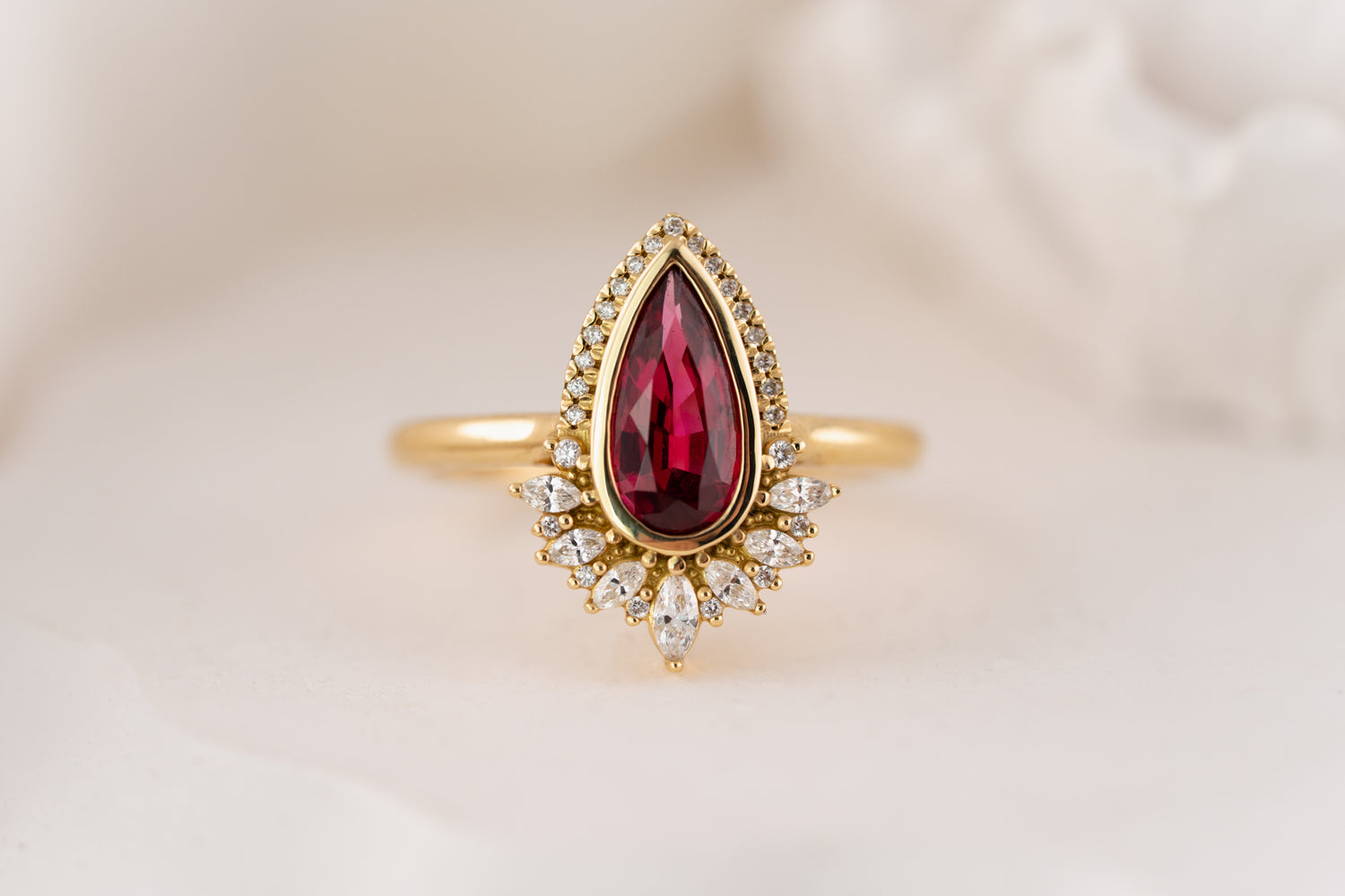 The Penelope Ring | 1.19 CT Pear Red Spinel
