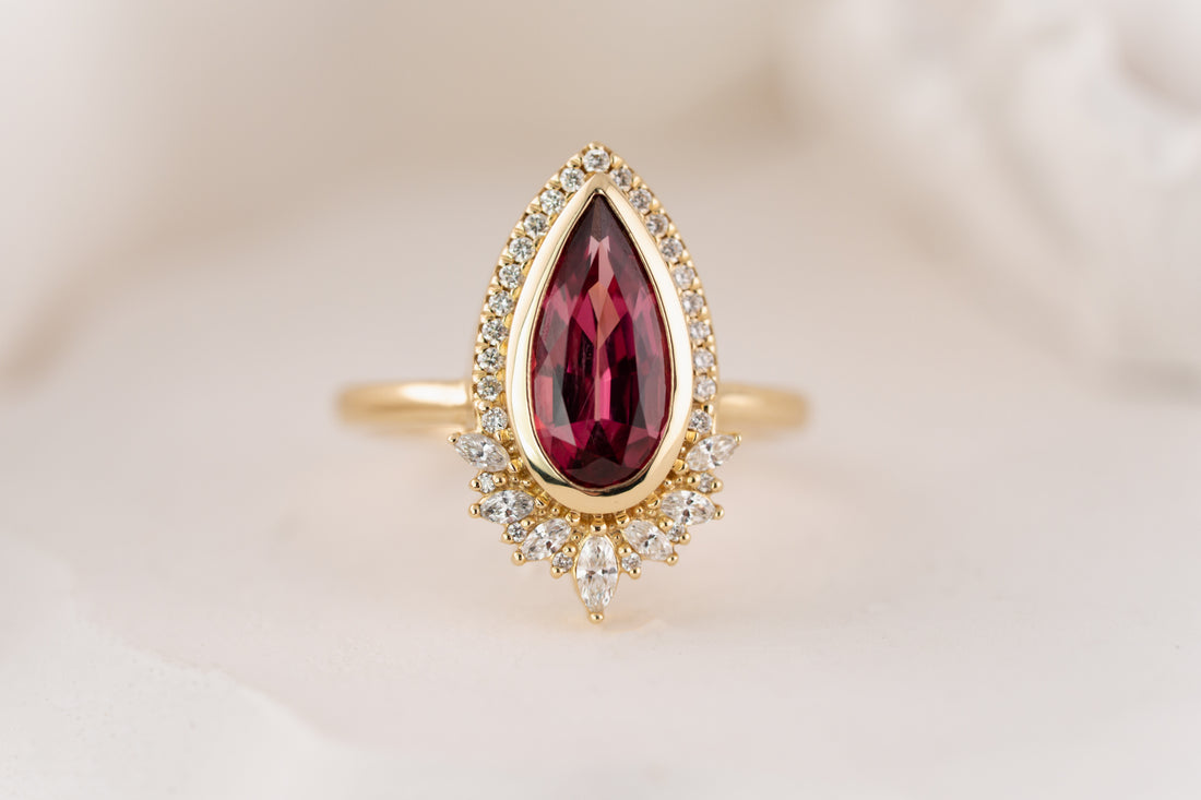 The Penelope Ring | 2.19 CT Pear Red Spinel - Lavender Creek Gems