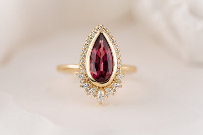 The Penelope Ring | 2.19 CT Pear Red Spinel
