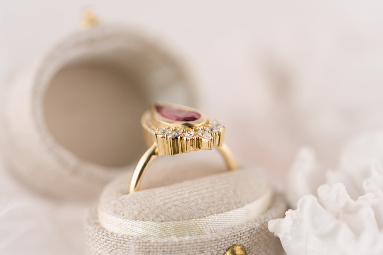 The Penelope Ring | 2.19 CT Pear Red Spinel