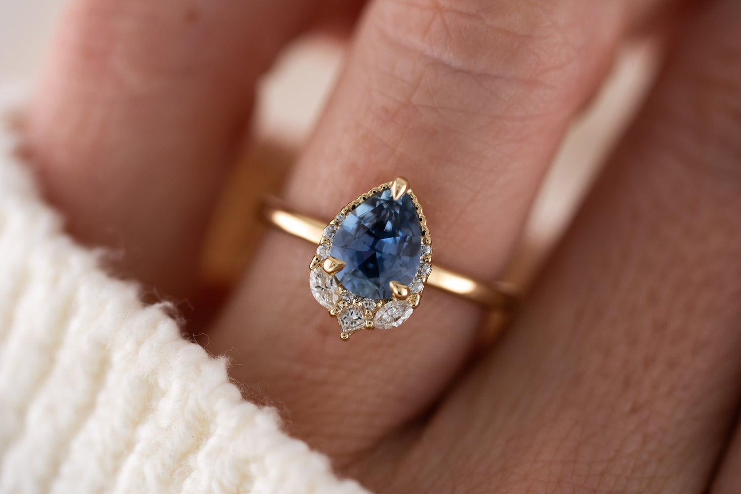 The Charlotte Ring | 1.54 Blue Sapphire