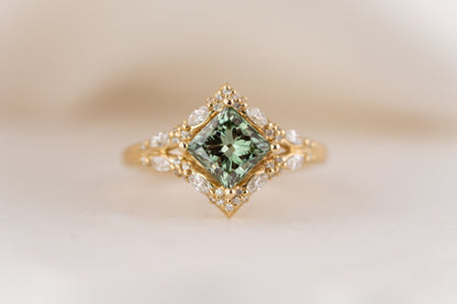 The Oracle Ring | 1.5 CT Princess Green Diamond